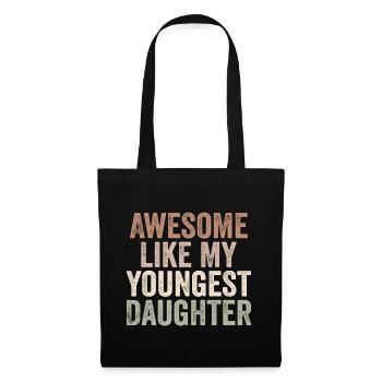 Awesome like my younGest daughter - Sac en tissu - noir - Devant