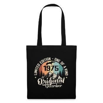 Anniversaire Décembre 1975 - Cadeau decembre 1975 - Sac en tissu - noir - Devant
