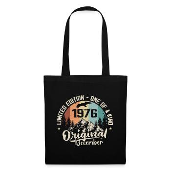 Anniversaire Décembre 1976 - Cadeau decembre 1976 - Sac en tissu - noir - Devant