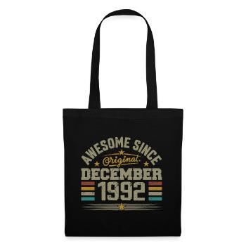 Décembre 1992 - Cadeau Anniversaire December 1992 - Sac en tissu - noir - Devant