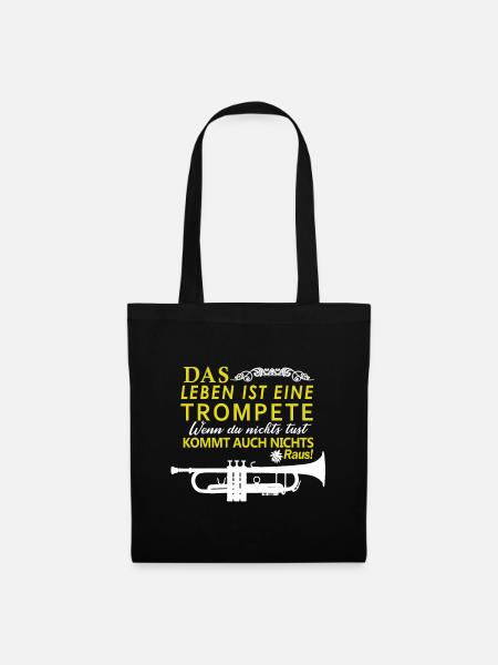 Musiker Shirt · Trompete · Musik Geschenk - Stoffbeutel - Schwarz