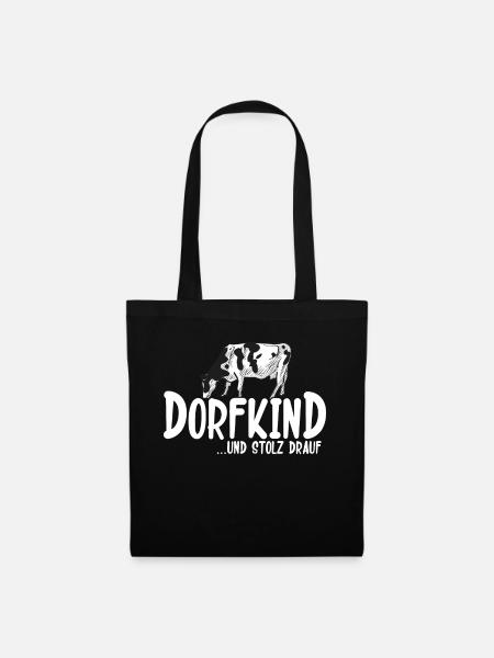 Dorfkind Sprüche design von Dorfkind Acker by - Stoffbeutel - Schwarz