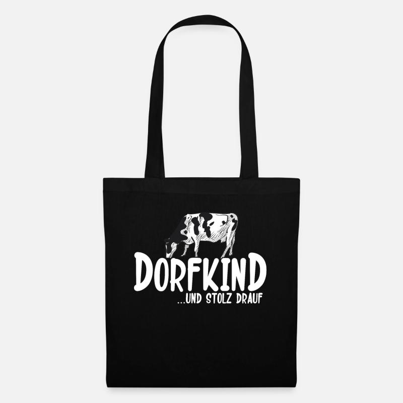 Dorfkind Sprüche design von Dorfkind Acker by - Stoffbeutel - Schwarz