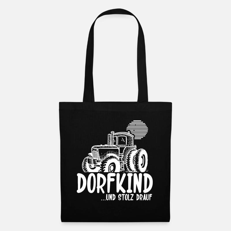 Dorfkind Sprüche design von Dorfkind Acker by - Stoffbeutel - Schwarz