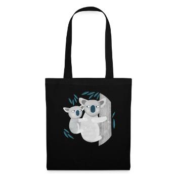 Koala - Sac en tissu - noir - Devant