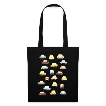 Voitures anciennes - Sac en tissu - noir - Devant