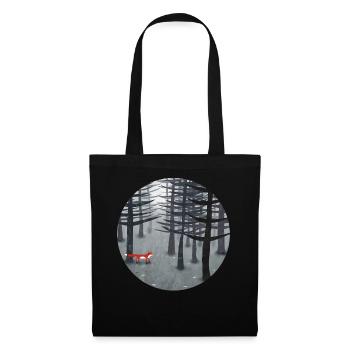 Le renard et la forêt - Sac en tissu - noir - Devant