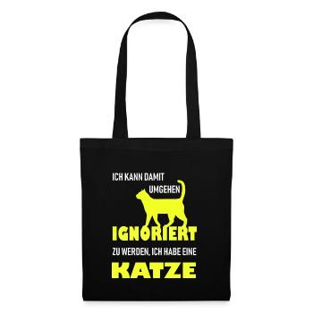 katzenfreund - Stoffbeutel - Schwarz - Vorne