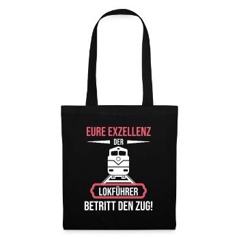 Lokführer shirt • Zug • Lokführer Geschenk - Stoffbeutel - Schwarz - Vorne