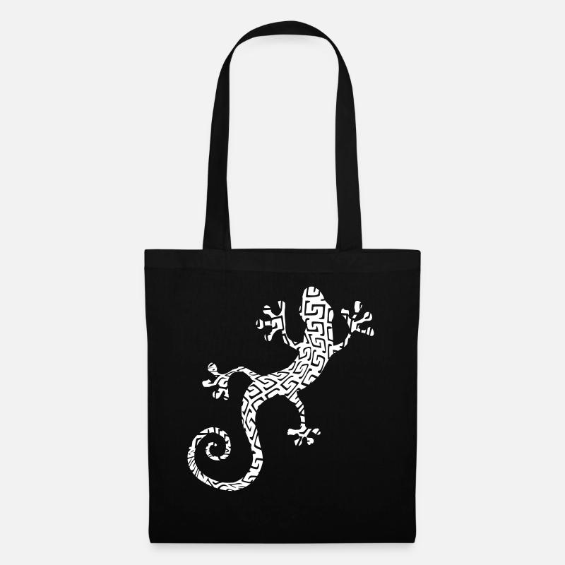 Gecko Textur - Stoffbeutel - Schwarz