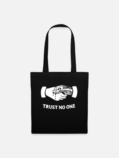 Trust No One - Vertraue Keinen - Stoffbeutel - Schwarz