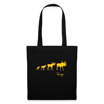Moose Moose family Sweden Sverige - Tote Bag - black - Front