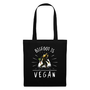Cadeau Vegan Vegan Bigfoot Yeti - Sac en tissu - noir - Devant