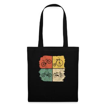 Vélo Rétro Rétro Vintage Bike - Sac en tissu - noir - Devant