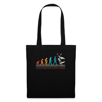 Wing Foiling Evolution Pour Surfeur I Retro Vintage - Sac en tissu - noir - Devant