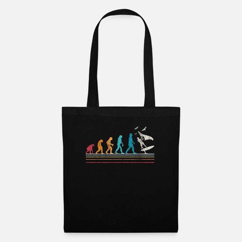 Wing Foiling Evolution Pour Surfeur I Retro Vintage - Sac en tissu - noir