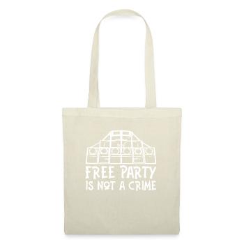 Free Party Is Not A Crime Soundsystem Tekno 23 - Sac en tissu - nature - Devant