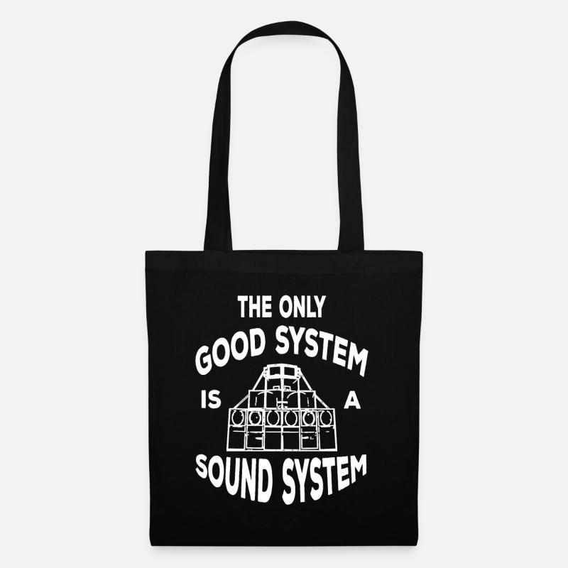The Only Good System Is A Soundsystem Tekno 23 - Stoffbeutel - Schwarz
