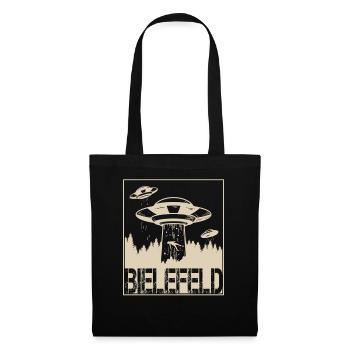 Bielefeld Verschwörung OWL Bielefeld Sprüche - Stoffbeutel - Schwarz - Vorne