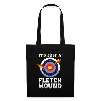 Archer tir à l’arc avec flèche et arc - Sac en tissu - noir - Devant