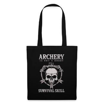 Archer tir à l’arc avec flèche et arc - Sac en tissu - noir - Devant