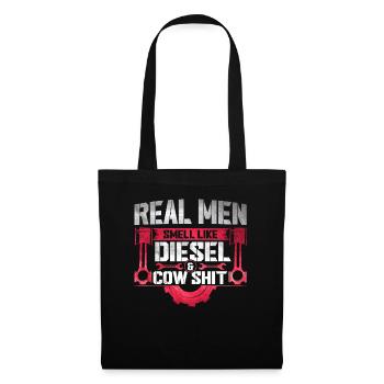 Les vrais hommes sentent le diesel et la merde de vache - Sac en tissu - noir - Devant
