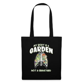 My body is a garden, not a vegan cemetery - Tote Bag - black - Front