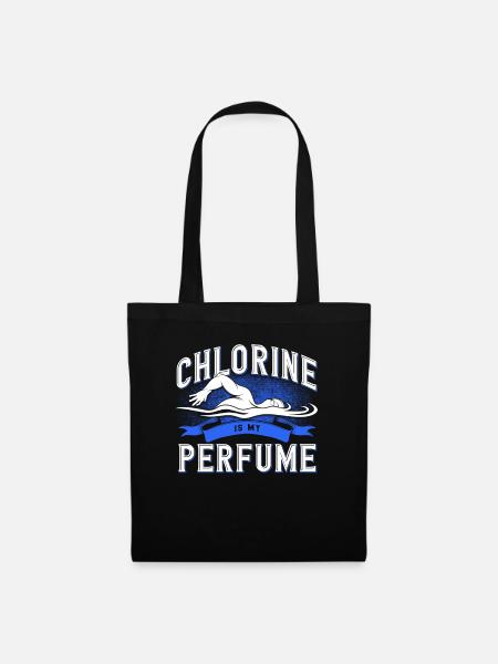 Chlorine Is My Perfume Schwimmer Schwimmen - Stoffbeutel - Schwarz