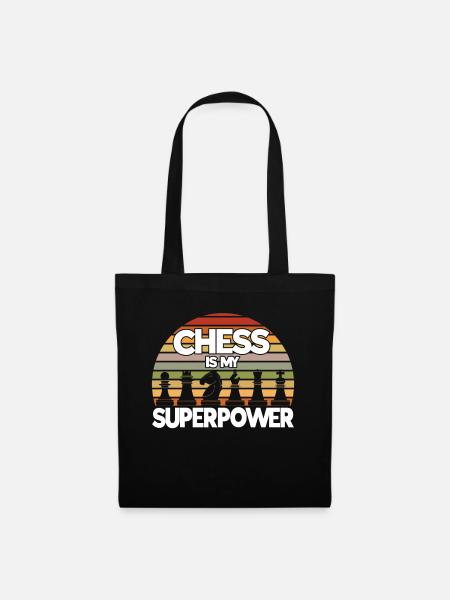 Schachspieler Geschenk Schachclub Schach - Stoffbeutel - Schwarz