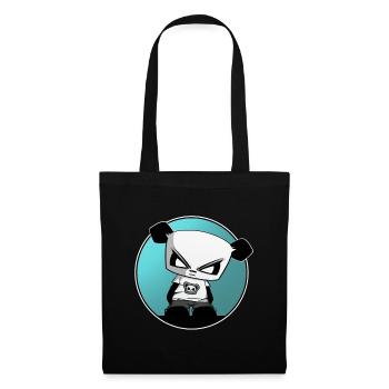Gaming Panda Gangsta Panda lustig süß cool - Stoffbeutel - Schwarz - Vorne