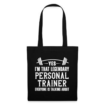 Fitness Workout Motivation Entraîneur personnel - Sac en tissu - noir - Devant