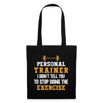 Fitness Workout Motivation Entraîneur personnel - Sac en tissu - noir - Devant