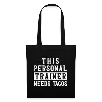 Fitness Workout Motivation Entraîneur personnel - Sac en tissu - noir - Devant