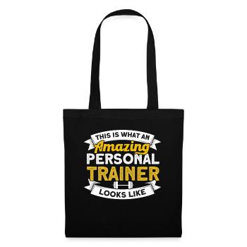 Fitness Workout Motivation Entraîneur personnel - Sac en tissu - noir - Devant