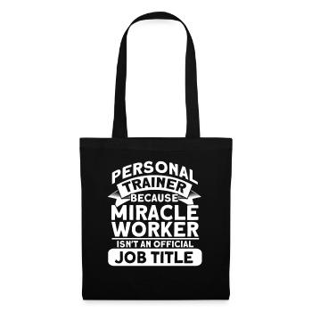 Fitness Workout Motivation Entraîneur personnel - Sac en tissu - noir - Devant