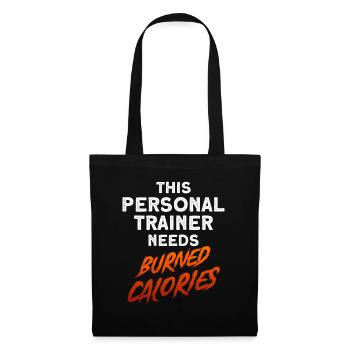 Fitness Workout Motivation Entraîneur personnel - Sac en tissu - noir - Devant