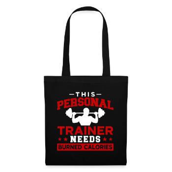 Fitness Workout Motivation Entraîneur personnel - Sac en tissu - noir - Devant