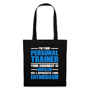 Fitness Workout Motivation Entraîneur personnel - Sac en tissu - noir - Devant