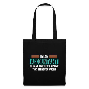 Accountant Gift Profession Finance Tax Advisor - Tote Bag - black - Front