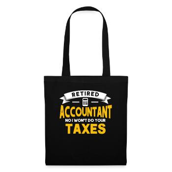 Accountant Gift Profession Finance Tax Advisor - Tote Bag - black - Front