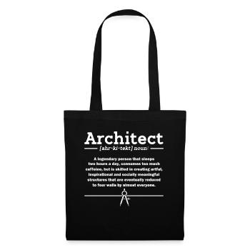 Architecte Cadeau Profession Architecture Emploi Architecte - Sac en tissu - noir - Devant