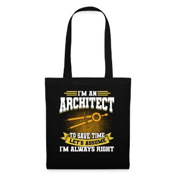 Architecte Cadeau Profession Architecture Emploi Architecte - Sac en tissu - noir - Devant