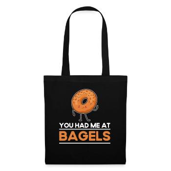 Bagel Food Gift Bagel - Tote Bag - black - Front