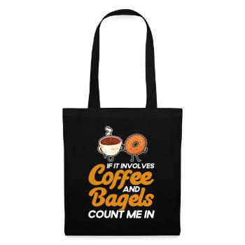 Bagel Food Gift Bagel - Tote Bag - black - Front