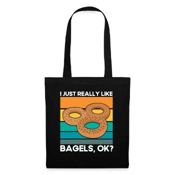 Bagel Food Gift Bagel - Tote Bag - black - Front