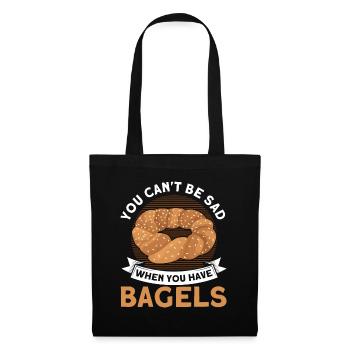 Bagel Food Gift Bagel - Tote Bag - black - Front