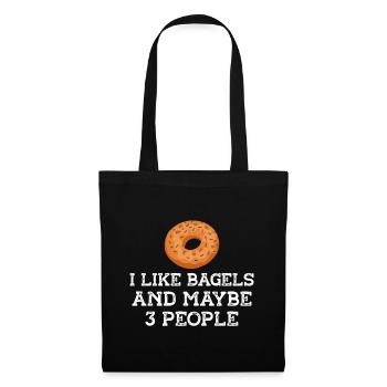 Bagel Food Gift Bagel - Tote Bag - black - Front