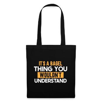 Bagel Food Gift Bagel - Tote Bag - black - Front
