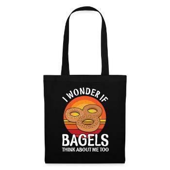 Bagel Food Gift Bagel - Tote Bag - black - Front