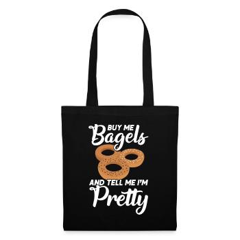 Bagel Food Gift Bagel - Tote Bag - black - Front